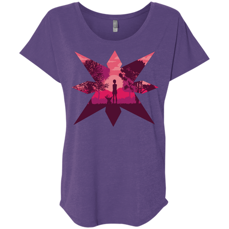 T-Shirts Purple Rush / X-Small Light Triblend Dolman Sleeve