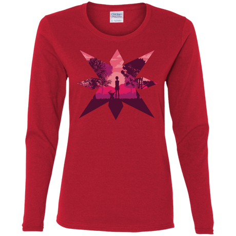 T-Shirts Red / S Light Women's Long Sleeve T-Shirt