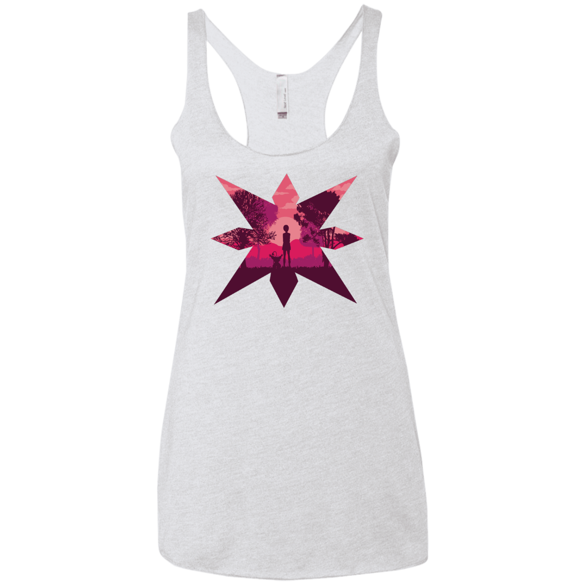 T-Shirts Heather White / X-Small Light Women's Triblend Racerback Tank