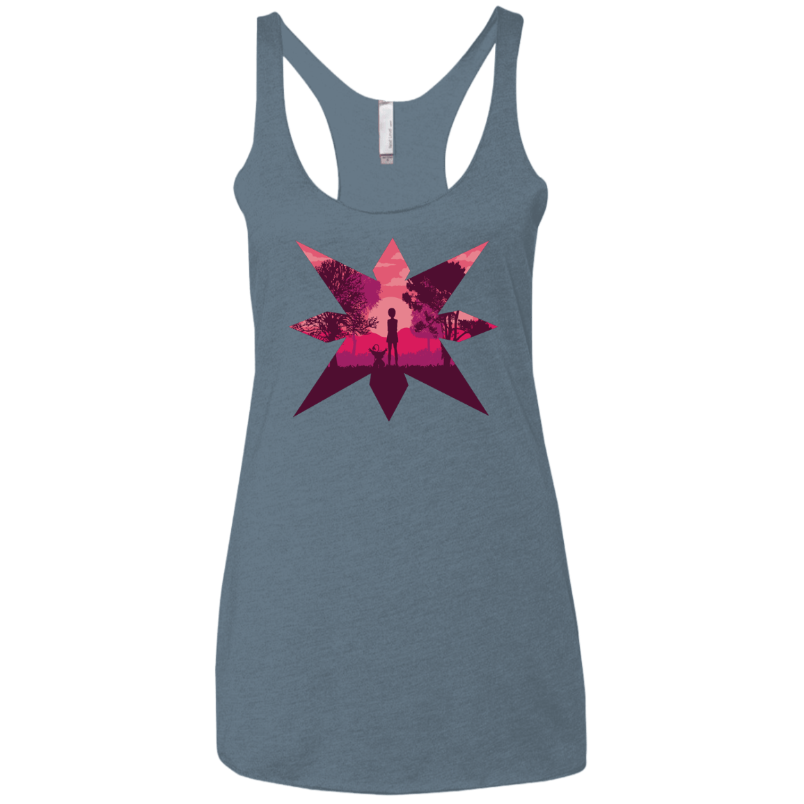 T-Shirts Indigo / X-Small Light Women's Triblend Racerback Tank