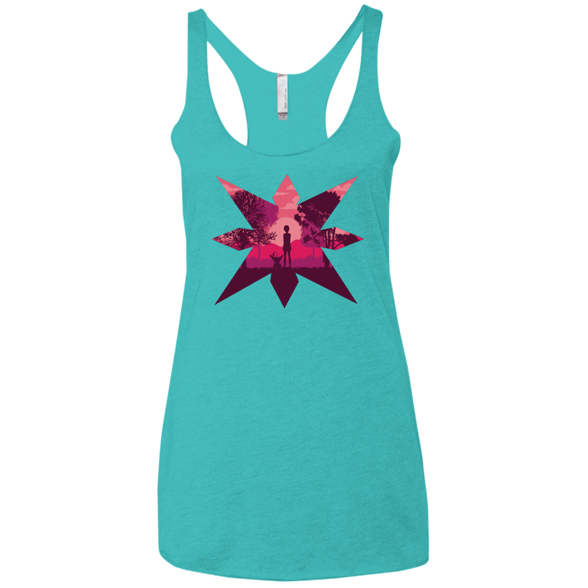 T-Shirts Tahiti Blue / X-Small Light Women's Triblend Racerback Tank