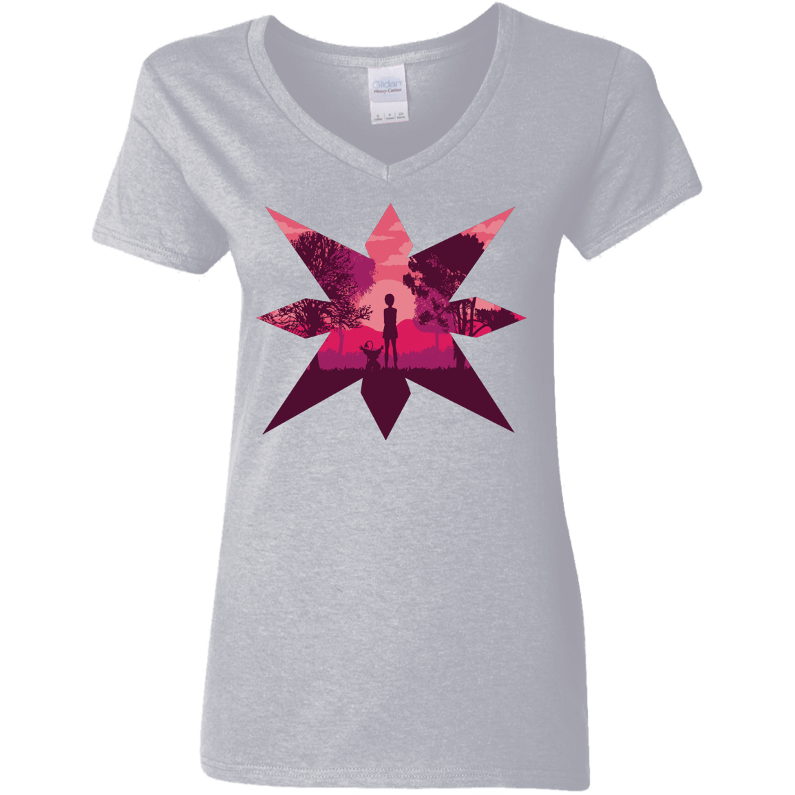 T-Shirts Sport Grey / S Light Women's V-Neck T-Shirt