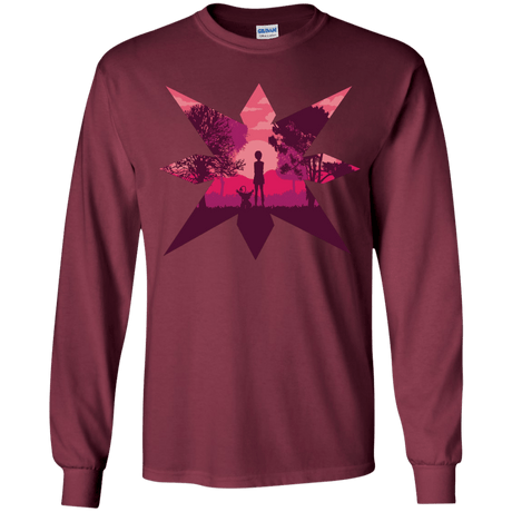 T-Shirts Maroon / YS Light Youth Long Sleeve T-Shirt
