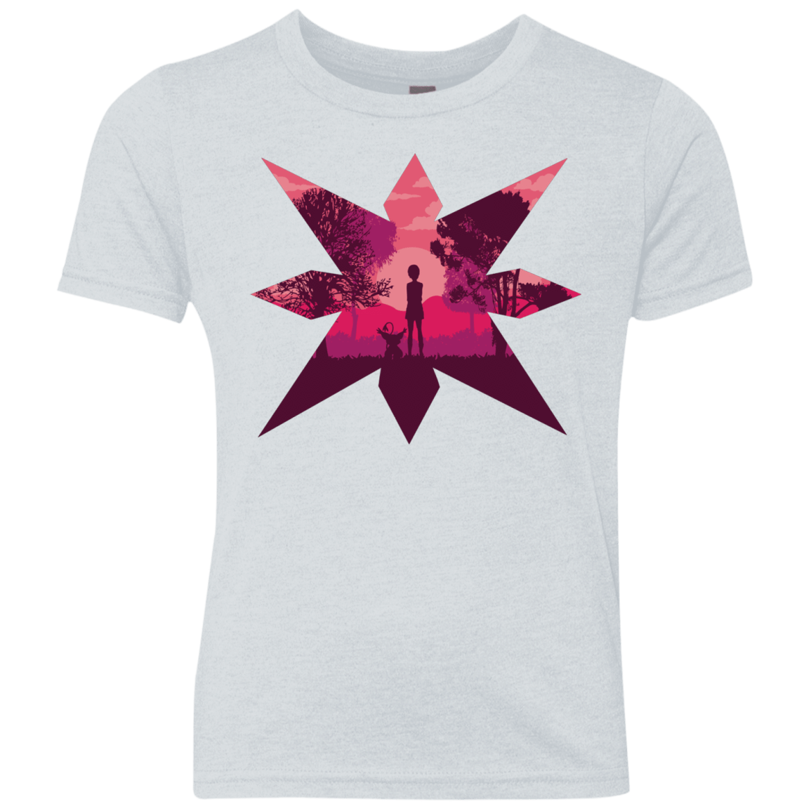 T-Shirts Heather White / YXS Light Youth Triblend T-Shirt
