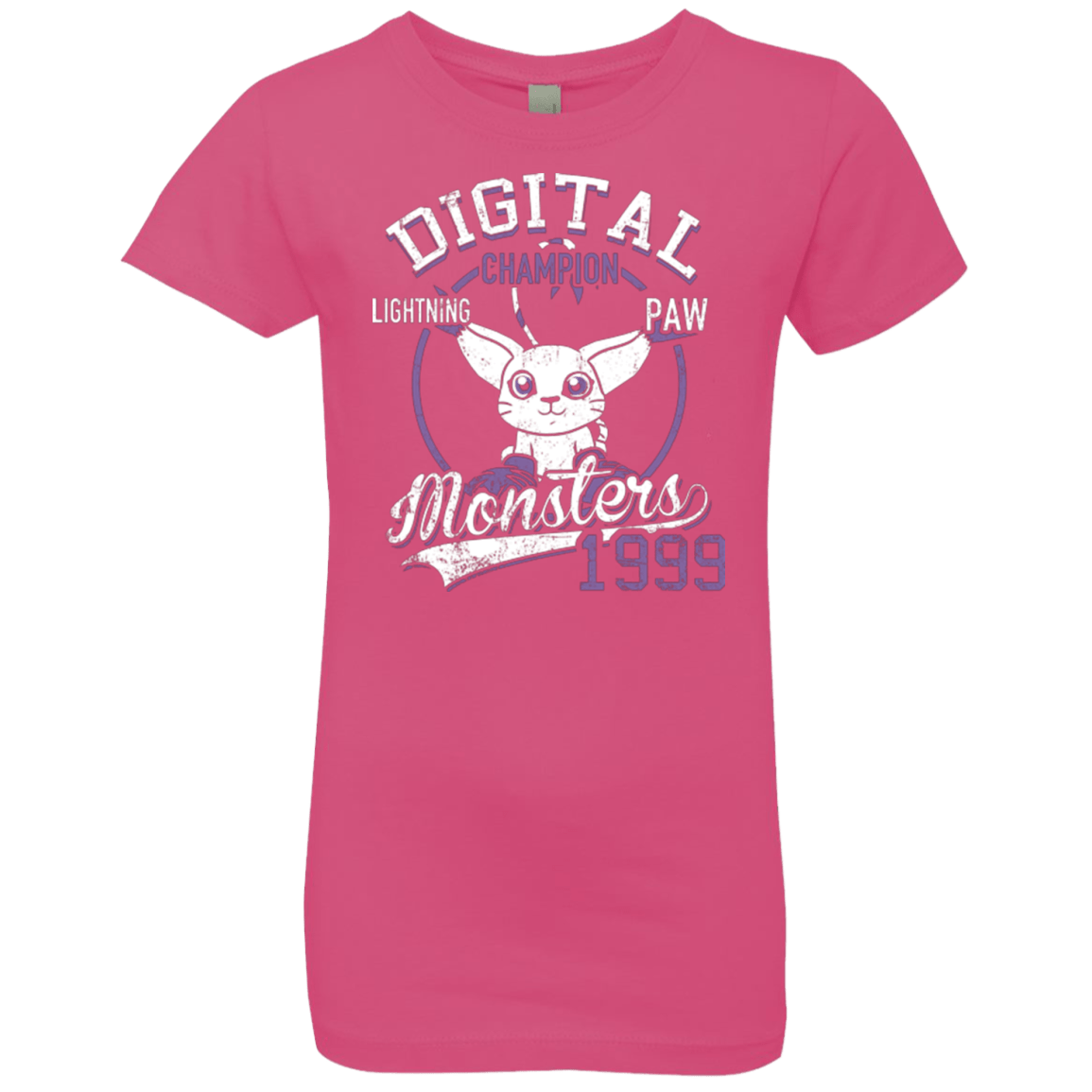 T-Shirts Hot Pink / YXS Lightning Paw Girls Premium T-Shirt