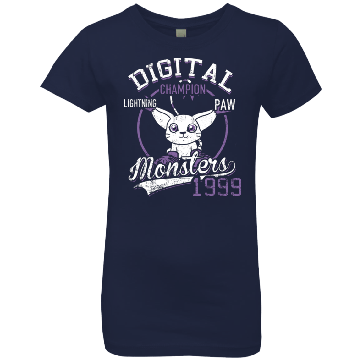 T-Shirts Midnight Navy / YXS Lightning Paw Girls Premium T-Shirt