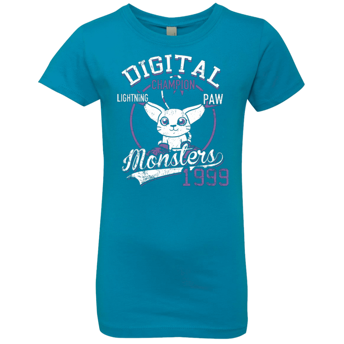 T-Shirts Turquoise / YXS Lightning Paw Girls Premium T-Shirt