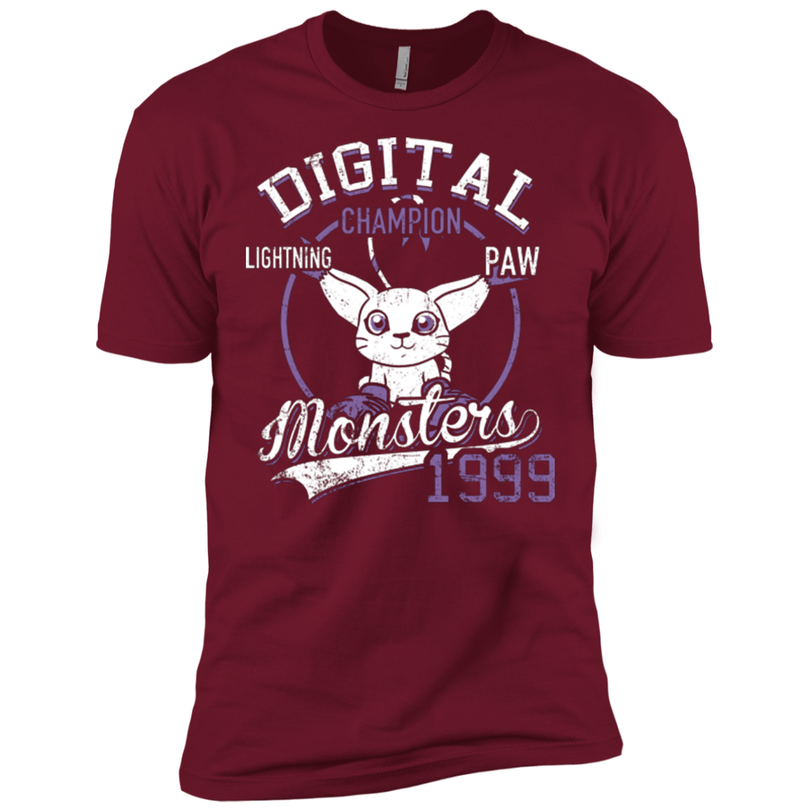 T-Shirts Cardinal / X-Small Lightning Paw Men's Premium T-Shirt