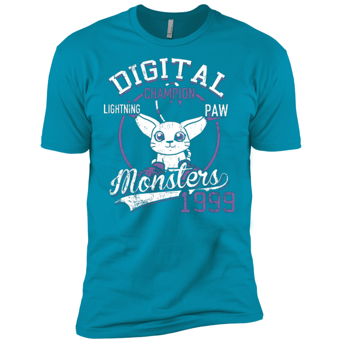 T-Shirts Turquoise / X-Small Lightning Paw Men's Premium T-Shirt