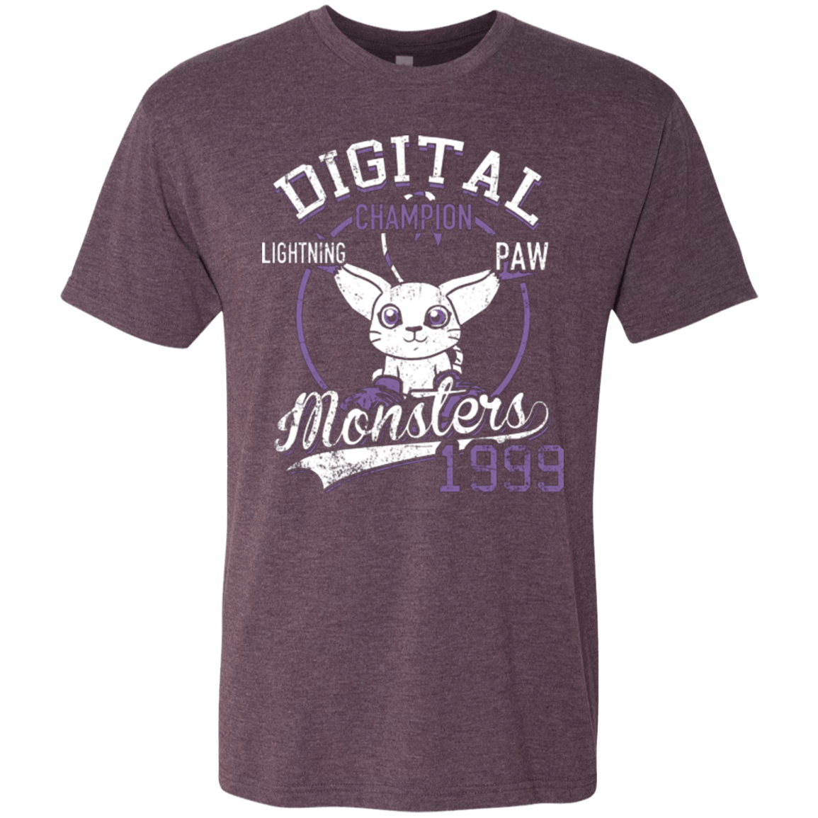 T-Shirts Vintage Purple / Small Lightning Paw Men's Triblend T-Shirt