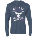 T-Shirts Indigo / X-Small Lightning Paw Triblend Long Sleeve Hoodie Tee