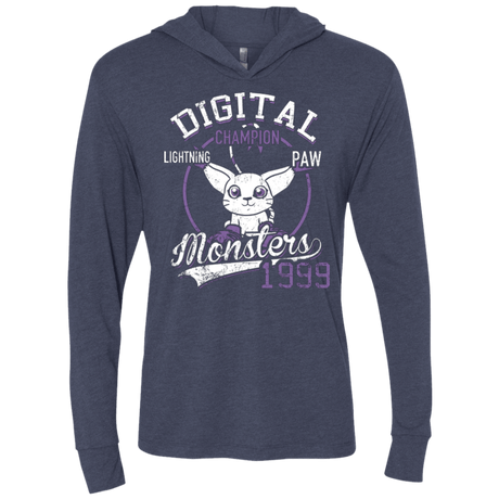 T-Shirts Vintage Navy / X-Small Lightning Paw Triblend Long Sleeve Hoodie Tee