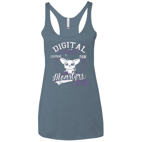 T-Shirts Indigo / X-Small Lightning Paw Women's Triblend Racerback Tank