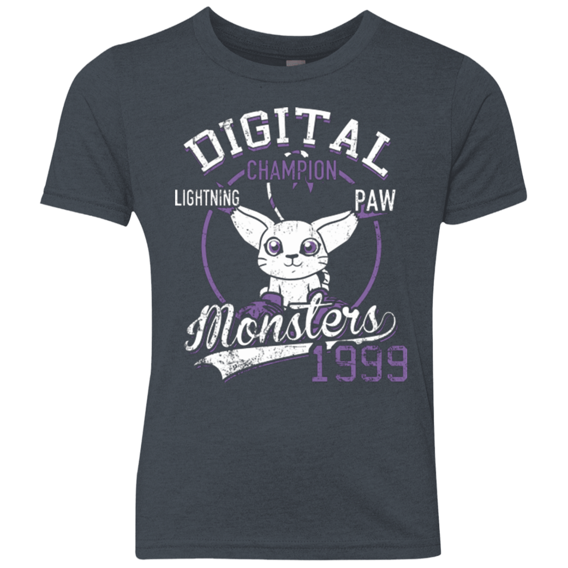 T-Shirts Vintage Navy / YXS Lightning Paw Youth Triblend T-Shirt