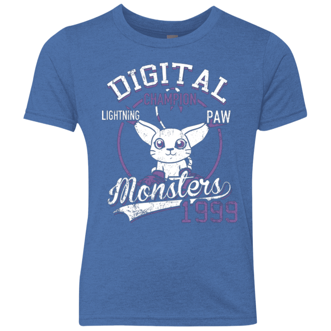 T-Shirts Vintage Royal / YXS Lightning Paw Youth Triblend T-Shirt