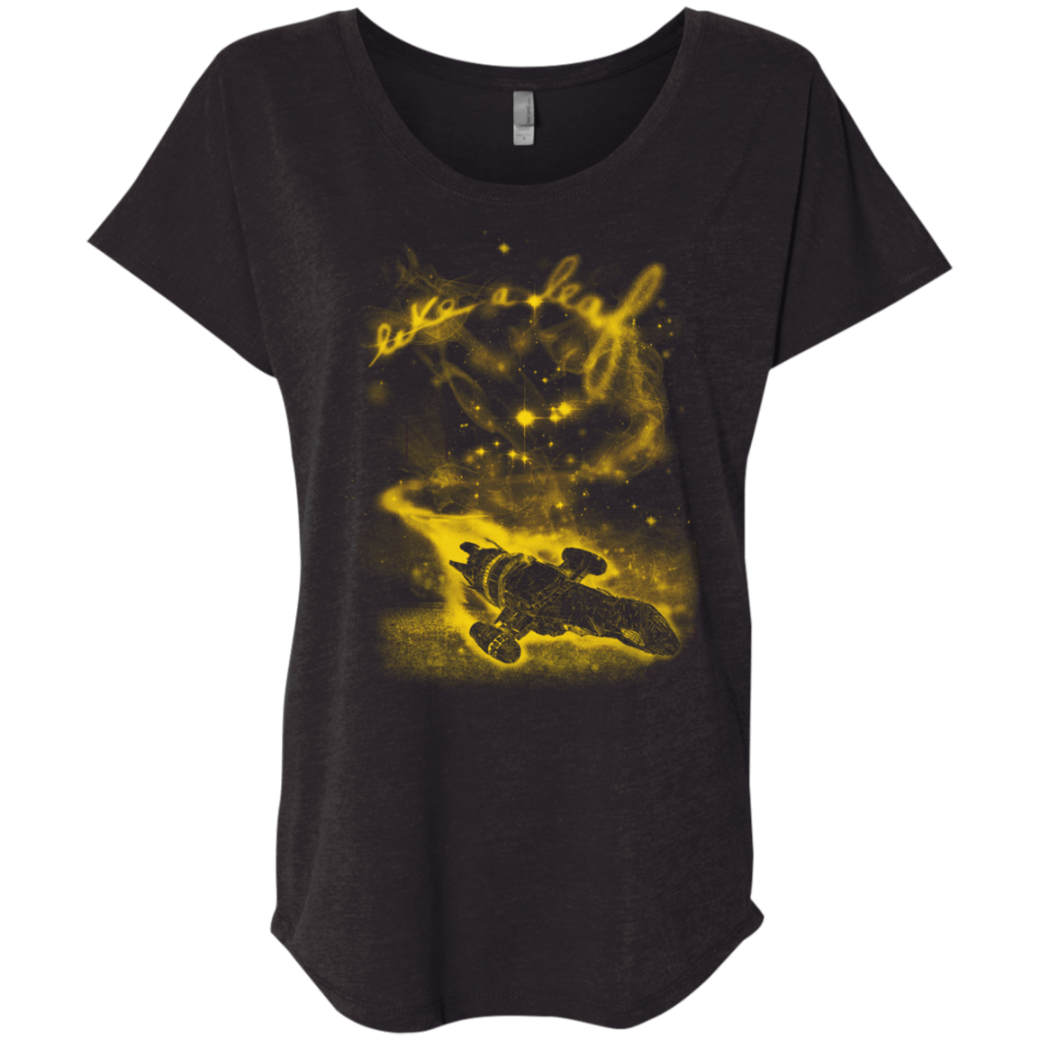 T-Shirts Vintage Black / X-Small Like a Leaf Triblend Dolman Sleeve