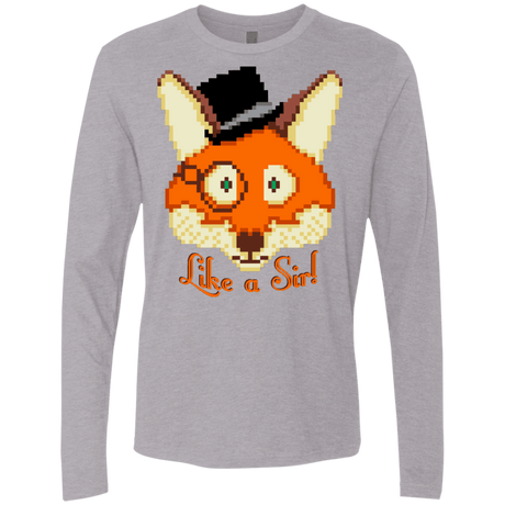 T-Shirts Heather Grey / S Like A Sir Men's Premium Long Sleeve