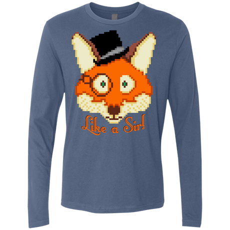 T-Shirts Indigo / S Like A Sir Men's Premium Long Sleeve