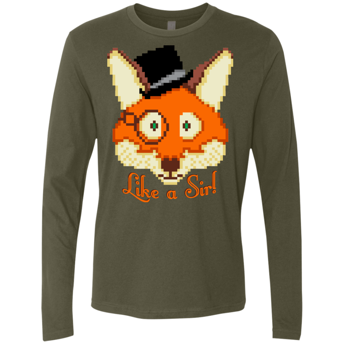T-Shirts Military Green / S Like A Sir Men's Premium Long Sleeve
