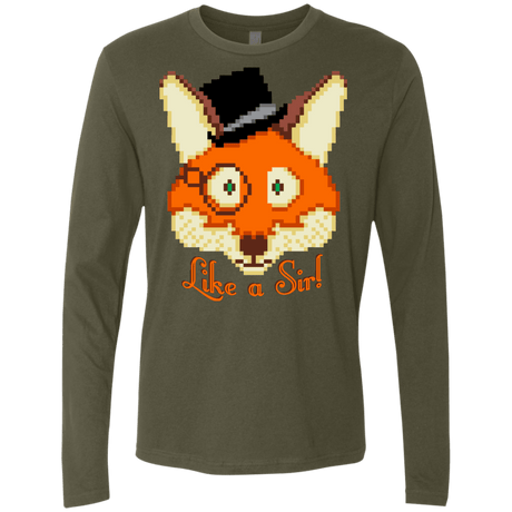 T-Shirts Military Green / S Like A Sir Men's Premium Long Sleeve