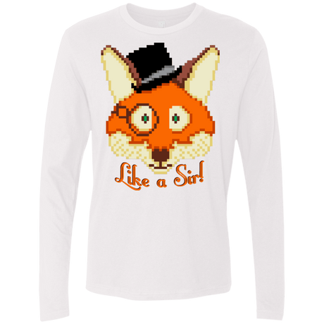 T-Shirts White / S Like A Sir Men's Premium Long Sleeve