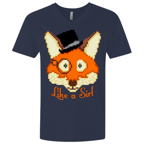 T-Shirts Midnight Navy / X-Small Like A Sir Men's Premium V-Neck