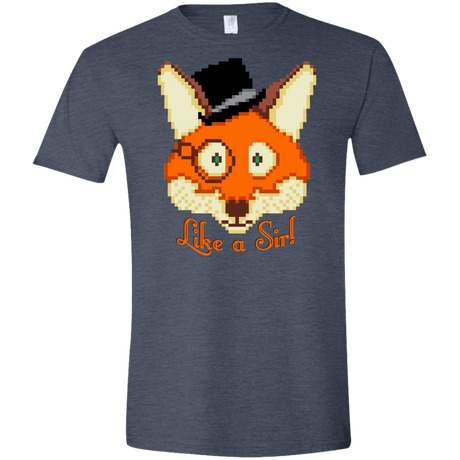T-Shirts Heather Navy / S Like A Sir Men's Semi-Fitted Softstyle