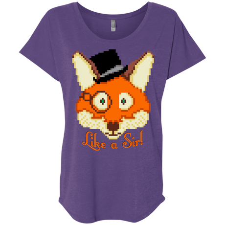 T-Shirts Purple Rush / X-Small Like A Sir Triblend Dolman Sleeve