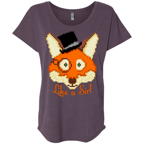 T-Shirts Vintage Purple / X-Small Like A Sir Triblend Dolman Sleeve