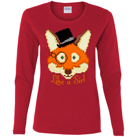 T-Shirts Red / S Like A Sir Women's Long Sleeve T-Shirt