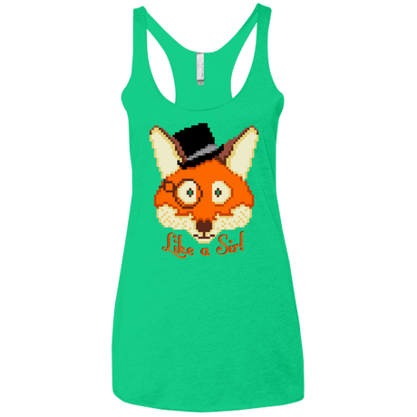 T-Shirts Envy / X-Small Like A Sir Women's Triblend Racerback Tank