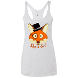 T-Shirts Heather White / X-Small Like A Sir Women's Triblend Racerback Tank
