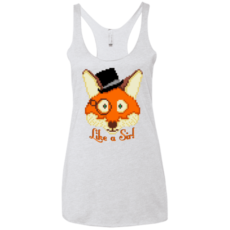 T-Shirts Heather White / X-Small Like A Sir Women's Triblend Racerback Tank
