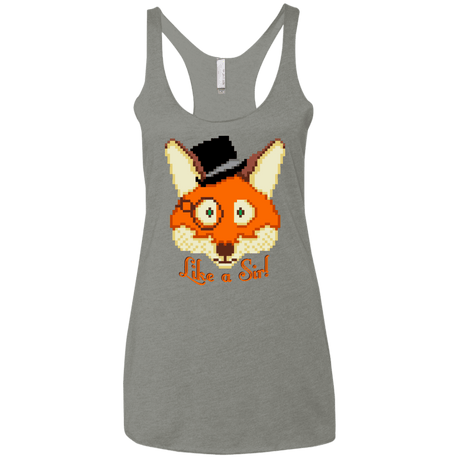 T-Shirts Venetian Grey / X-Small Like A Sir Women's Triblend Racerback Tank