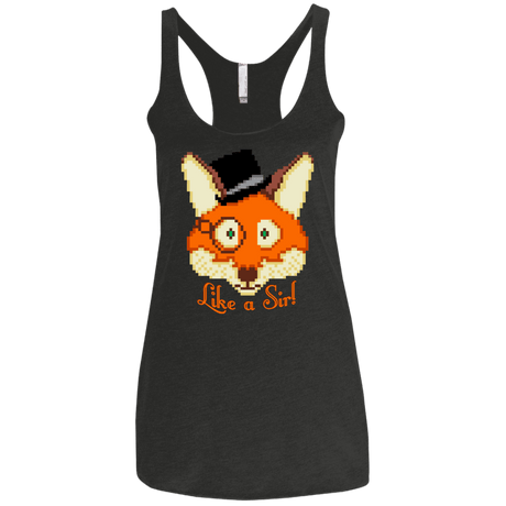 T-Shirts Vintage Black / X-Small Like A Sir Women's Triblend Racerback Tank