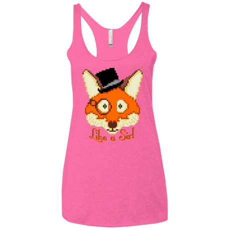 T-Shirts Vintage Pink / X-Small Like A Sir Women's Triblend Racerback Tank