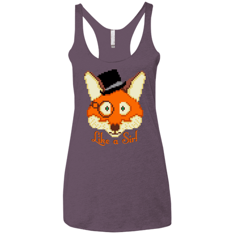 T-Shirts Vintage Purple / X-Small Like A Sir Women's Triblend Racerback Tank