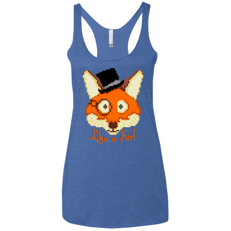 T-Shirts Vintage Royal / X-Small Like A Sir Women's Triblend Racerback Tank