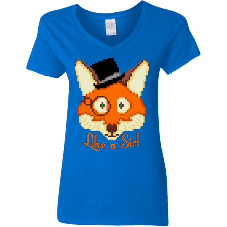 T-Shirts Royal / S Like A Sir Women's V-Neck T-Shirt