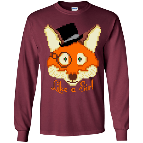 T-Shirts Maroon / YS Like A Sir Youth Long Sleeve T-Shirt