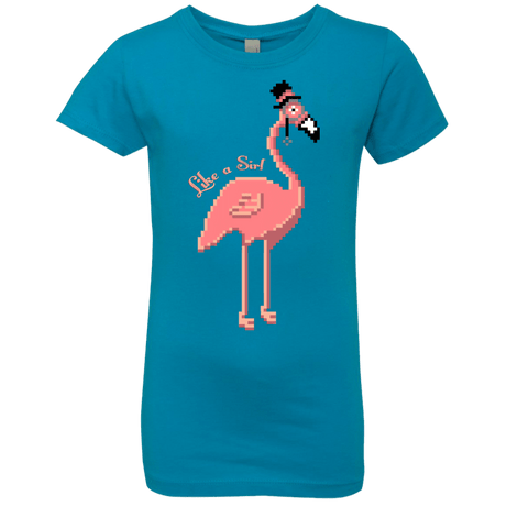 T-Shirts Turquoise / YXS LikeASir Flamingo Girls Premium T-Shirt