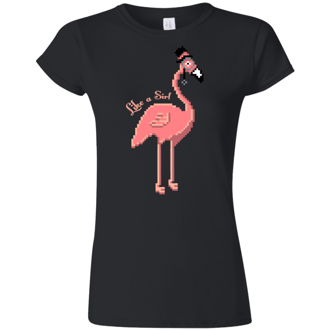 T-Shirts Black / S LikeASir Flamingo Junior Slimmer-Fit T-Shirt