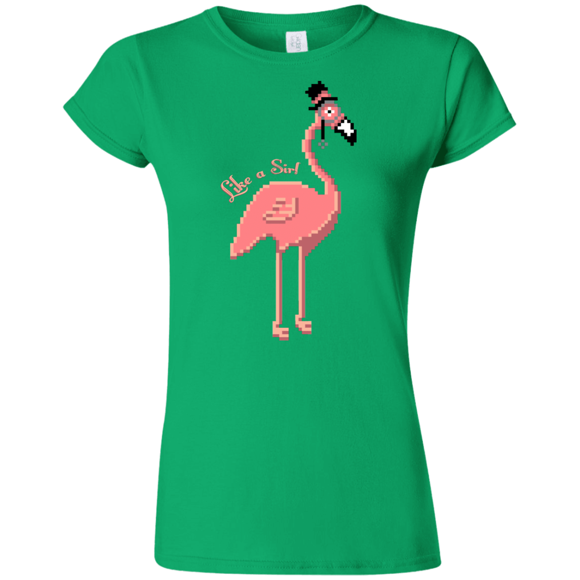 T-Shirts Irish Green / S LikeASir Flamingo Junior Slimmer-Fit T-Shirt