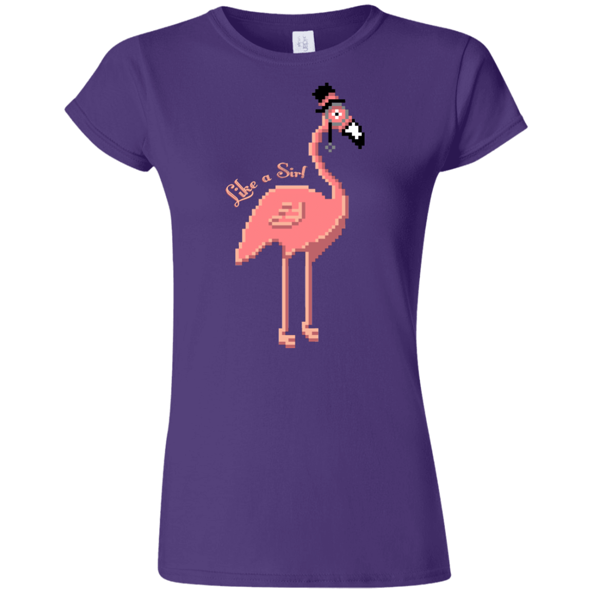 T-Shirts Purple / S LikeASir Flamingo Junior Slimmer-Fit T-Shirt