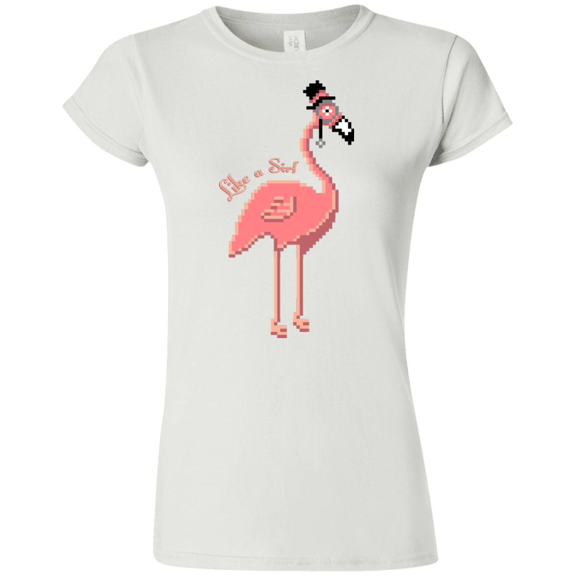 T-Shirts White / S LikeASir Flamingo Junior Slimmer-Fit T-Shirt