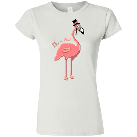 T-Shirts White / S LikeASir Flamingo Junior Slimmer-Fit T-Shirt