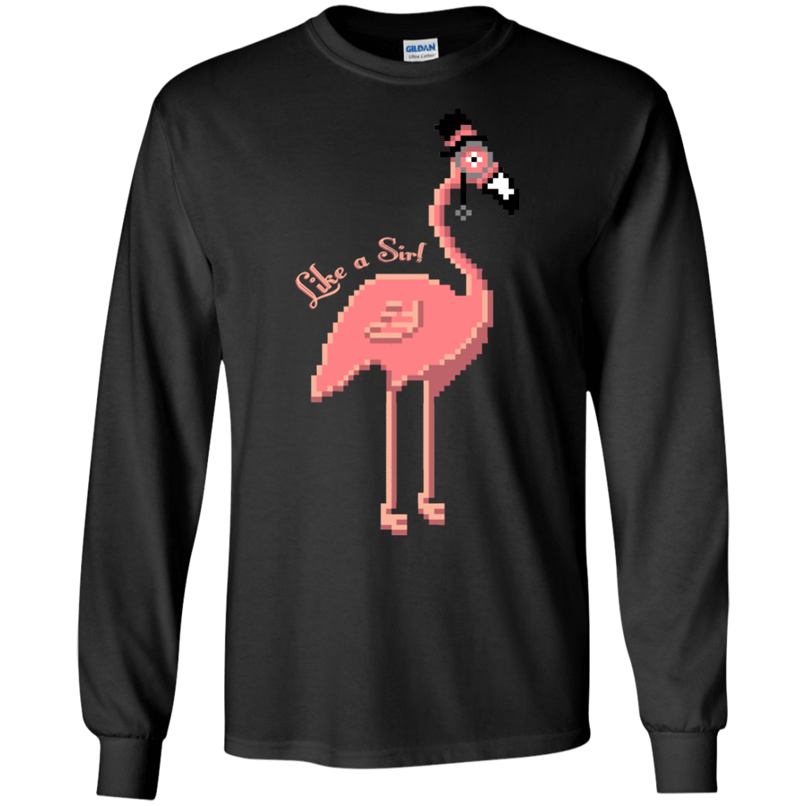 T-Shirts Black / S LikeASir Flamingo Men's Long Sleeve T-Shirt