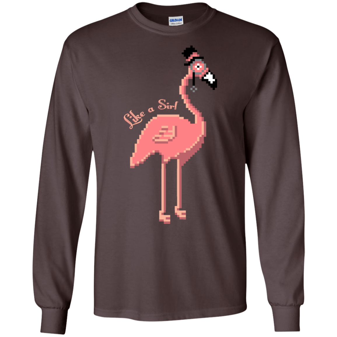 T-Shirts Dark Chocolate / S LikeASir Flamingo Men's Long Sleeve T-Shirt