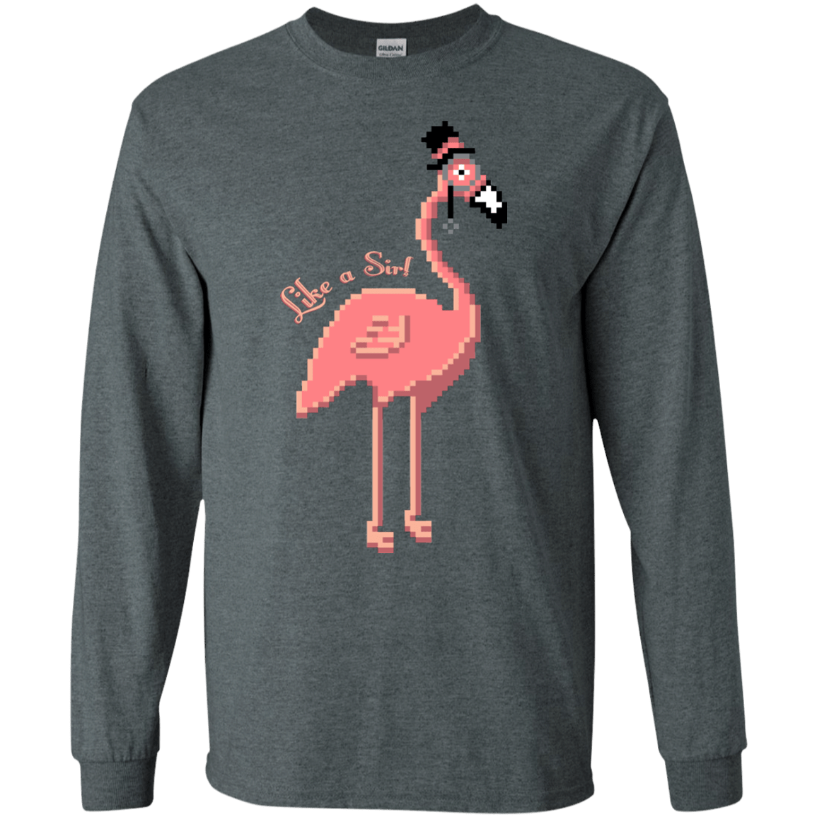 T-Shirts Dark Heather / S LikeASir Flamingo Men's Long Sleeve T-Shirt