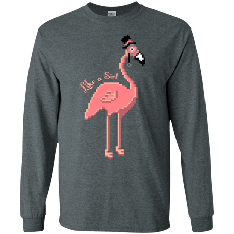 T-Shirts Dark Heather / S LikeASir Flamingo Men's Long Sleeve T-Shirt